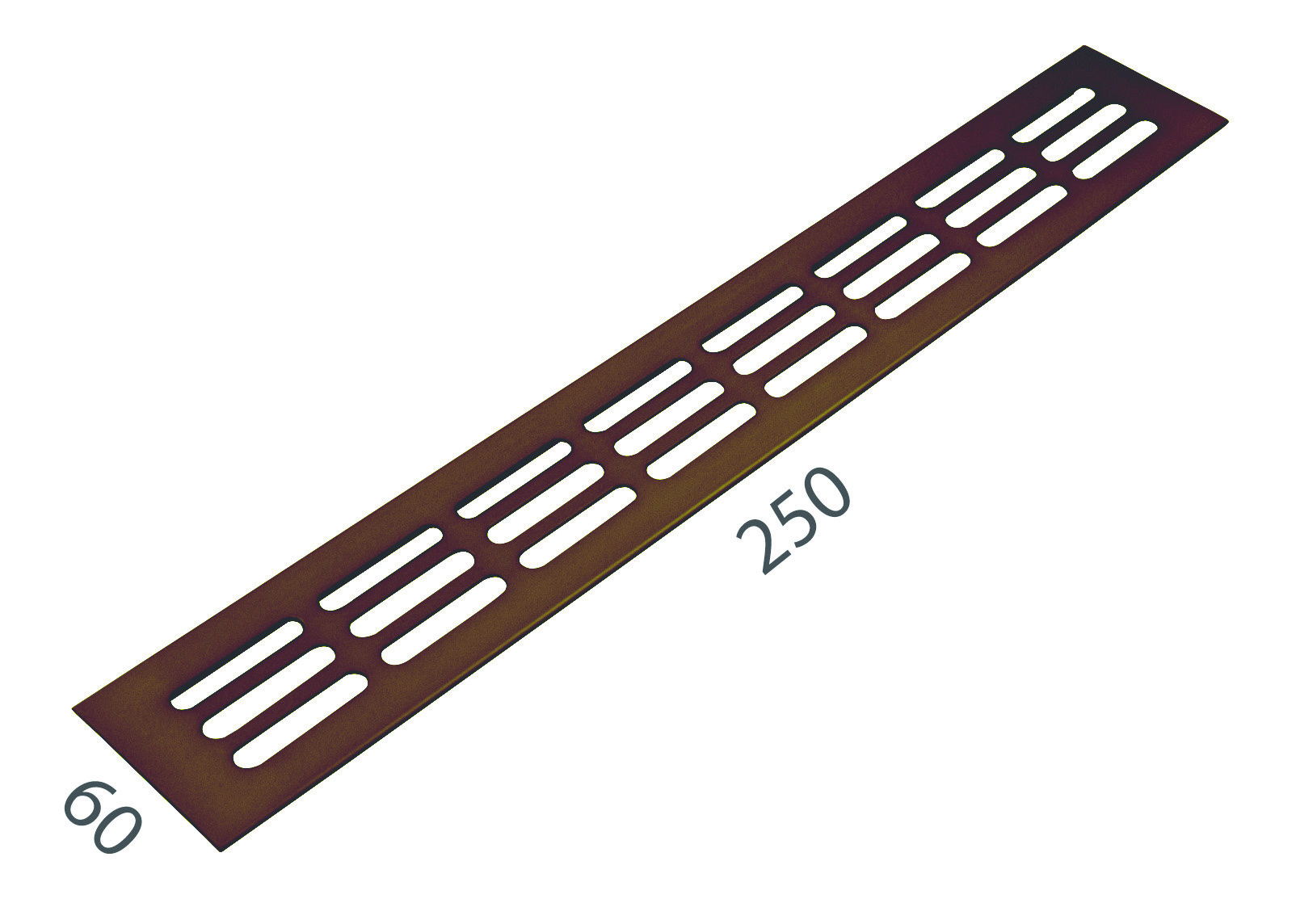 SRL - ALFA větrací mřížka šířka 60 x 250 mm F4 - Bronz elox