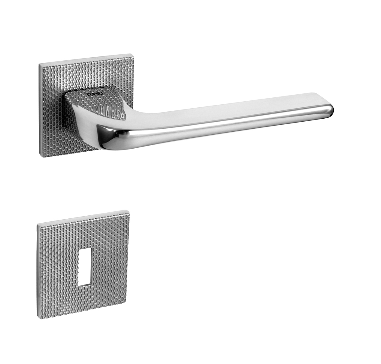 Klika na dveře TI - DARA - HR 4007 5SQ T2 OC - Chrom lesklý (03)