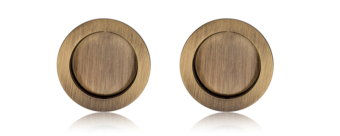 SAB - Set na posuvné dveře Hooky ZERO - R bez otvoru OGS - Bronz česaný matný