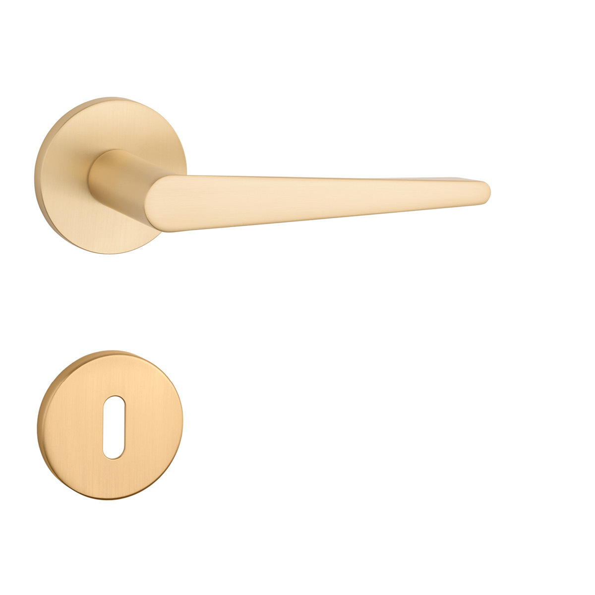 Klika na dveře AT - ARNICA - R 7S OLS - Mosaz broušená