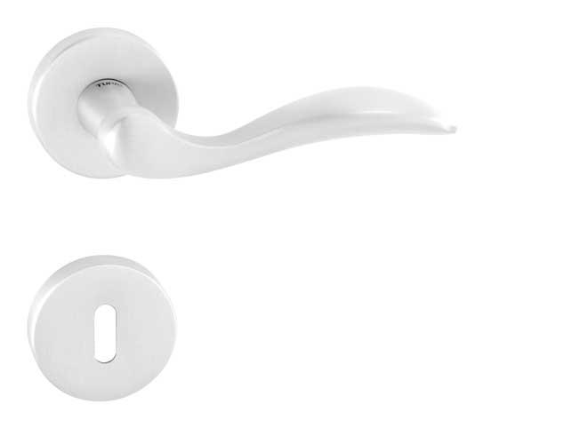 Klika na dveře TI - LEA - R 1948 WS - Bílá matná (152)