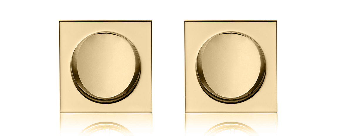 SAB - Set na posuvné dveře Hooky ZERO - HR bez otvoru OLV - Mosaz leštěná lakovaná