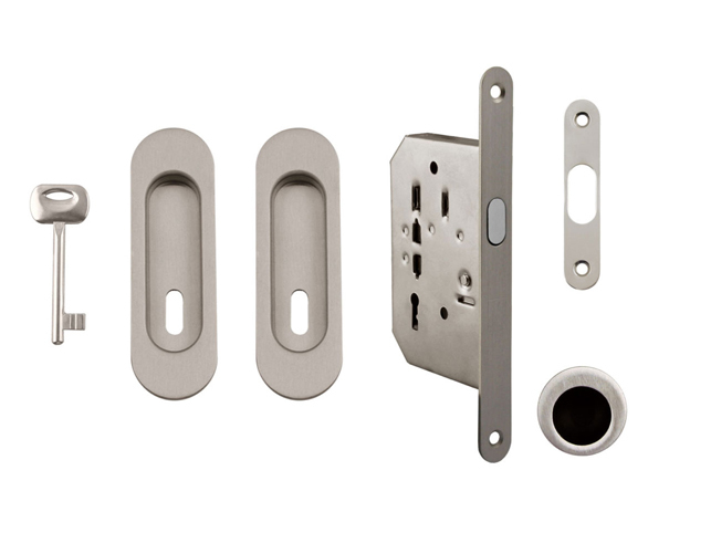 FT - Set na posuvné dveře oválný - BB / D ONS - Nikl broušený