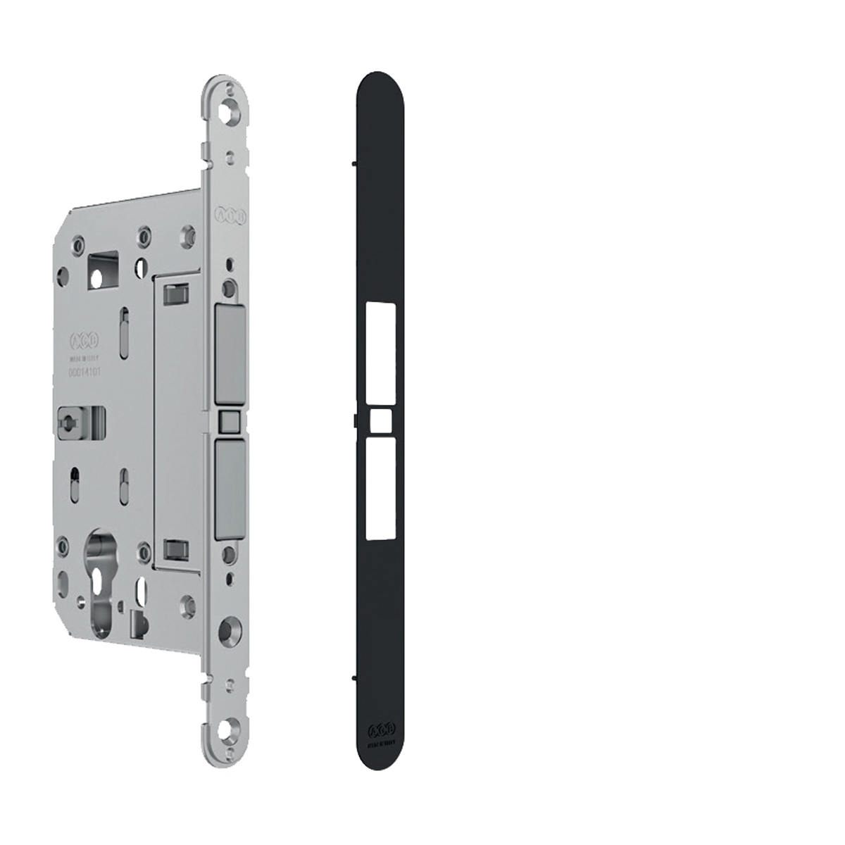 AGB - Magnetický zámek TOUCH & CLOSE PZ s krytkou - 50 BS - Černá matná