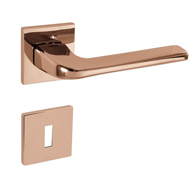 Klika na dveře TI - DARA - HR 4007Q 5S CUL PVD - Lesklá měď PVD (161)