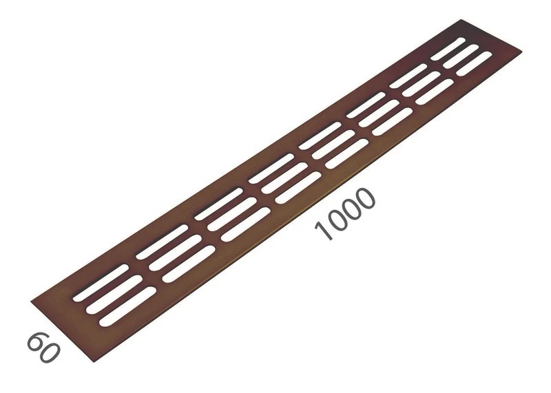 SRL - ALFA větrací mřížka šířka 60 x 1000 mm F4 - Bronz elox