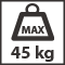Maximální nosnost pantů - 45 kg