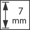 Výšková nastavitelnost 7 mm