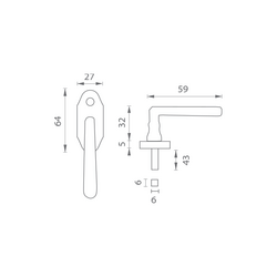 Půloliva na okno MP - ALT WIEN - půloliva MALÁ OLV - Mosaz leštěná lakovaná