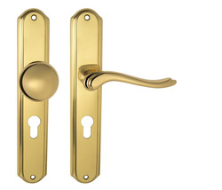 Klika na dveře MP - ROMEO - SO OLV - Mosaz leštěná lakovaná