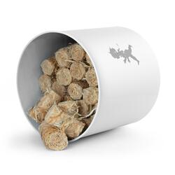 SN - NÁDOBA NA PODPALOVAČE Bílá lesklá / stříbrný lesklý emblém