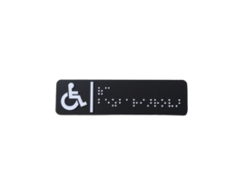 MP - Piktogram Braillovo písmo "Invalid" - nalepovací ANT - Antracit