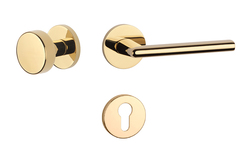 Klika na dveře AT - KALMIA - R 7S OLV PVD - Mosaz leštěná lakovaná PVD