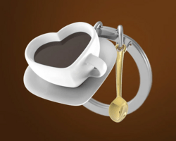 MTM216-01 MTM - KLÍČENKA - Šálek kávy