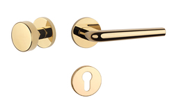 Klika na dveře AT - FUNKIA - R 7S OLV PVD - Mosaz leštěná lakovaná PVD