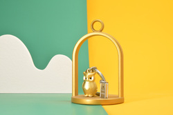 MTM279-01 MTM - KLÍČENKA - Sova zlatá