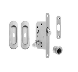 FT - Set na posuvné dveře oválný - BB / S BN - Broušená nerez