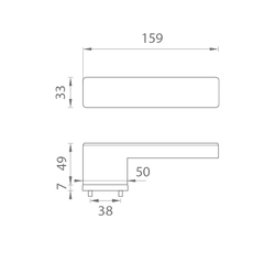 Klika na dveře AS - BRISA - RT 7S T - Titan