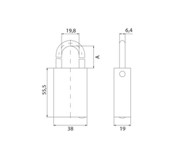 DK - PENTA plus US visací zámek - třmen 50 VHS 92 NP - Nikl perla