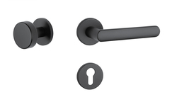 Klika na dveře AT - FRAGOLA - R 7S BS - Černá matná