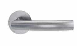 Klika na dveře GK - LORITA PIATTA S - R - S2L s uzamykáním BN - Broušená nerez (71)