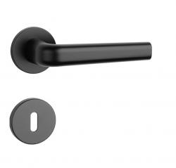 Klika na dveře AT - INULA - R 7S BS - Černá matná