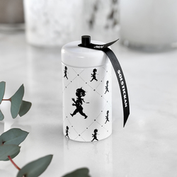 SN - DESIGNOVÉ ZÁPALKY V DÓZE Bílá lesklá / černý lesklý emblém