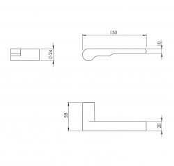 Klika na dveře VM - WIND BS - Černá matná (18)