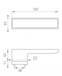 Klika na dveře TI - BIG Vario - RT 3084RT T - Titan (141)
