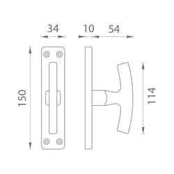Rozvora na okno BA - LUCIA - ROZVORA F1 - Stříbrný elox