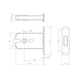 MPK - Magnetický zámek s protiplechem T - Titan
