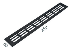 SRL - ALFA větrací mřížka šířka 60 x 250 mm F8 - Černý elox