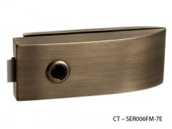 CT - 11000 Kování na skleněné dveře OGS - Bronz česaný matný