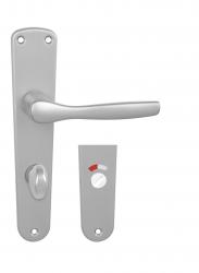 Klika na dveře BA - LUXOR - B F1 - Stříbrný elox