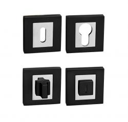 Rozeta ke klice MP - ROZETA - HR BS/OC - Černá matná / chrom lesklý