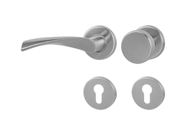 Klika na dveře MP - TORNADO - R BN - Broušená nerez