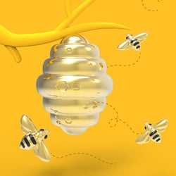 MTM276-01 MTM - KLÍČENKA - Včela zlatá