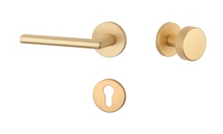 Klika na dveře AT - KALMIA - R 7S OLS - Mosaz broušená