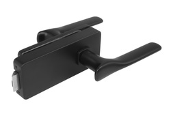 MP - UNIQUE R8 - ZÁMEK na sklo s klikou ORCHIDE - bez otvoru zadní BS - Černá matná