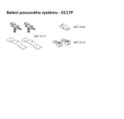 Náhradní díly k posuvným systémům SC - Balení posuvného systému 100 LEGGERA art.0117P