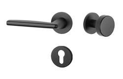 Klika na dveře AT - LUNA - R 7S BS - Černá matná