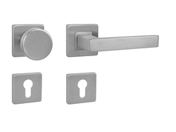 Klika na dveře MP - QUADRA - HR BN - Broušená nerez