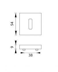 MP - ROZETA - HR BS - Černá matná