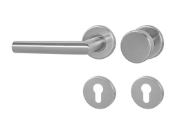 Klika na dveře MP - FAVORIT - R BN - Broušená nerez