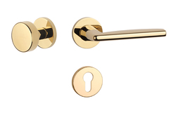 Klika na dveře AT - LUNA - R 7S GOLD PVD - Lesklá zlatá PVD