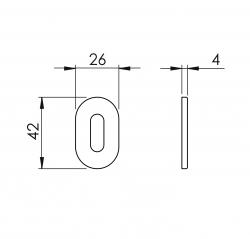 Rozeta ke klice VM - ROZETA - 4UOR BS - Černá matná (18)