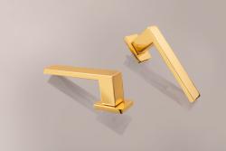 Klika na dveře AS - PINA - RT 7S OLV - Mosaz leštěná lakovaná