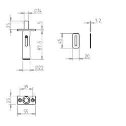 TI - Krytka montážního otvoru 3185 BS - Černá matná (153)