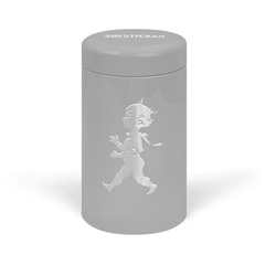 SN - DESIGNOVÉ ZÁPALKY V DÓZE Šedá lesklá / stříbrný lesklý emblém