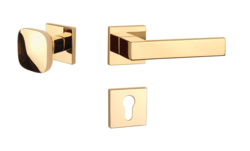 Klika na dveře AS - PINA - HR 7S OLV - Mosaz leštěná lakovaná